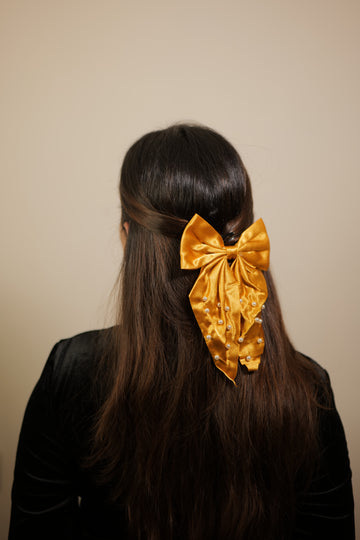 Yellow Pearly Bow