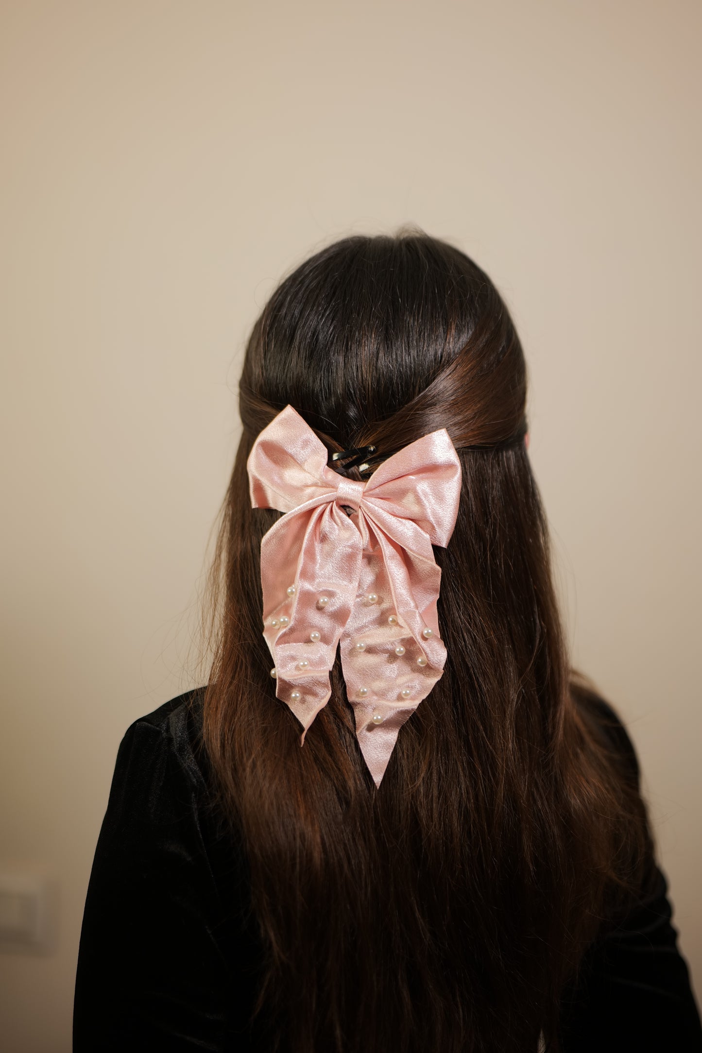 Baby Pink Pearly Bow