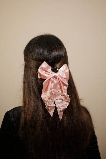 Baby Pink Pearly Bow