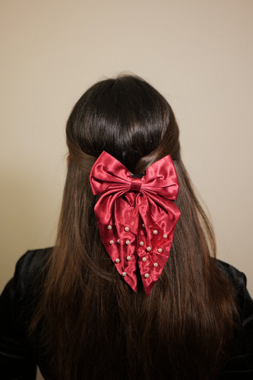 Red Pearly Bow