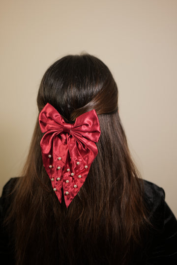 Red Pearly Bow