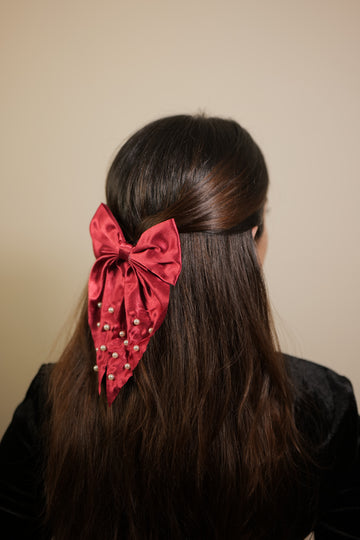 Red Pearly Bow