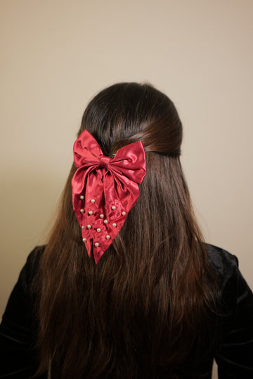 Red Pearly Bow